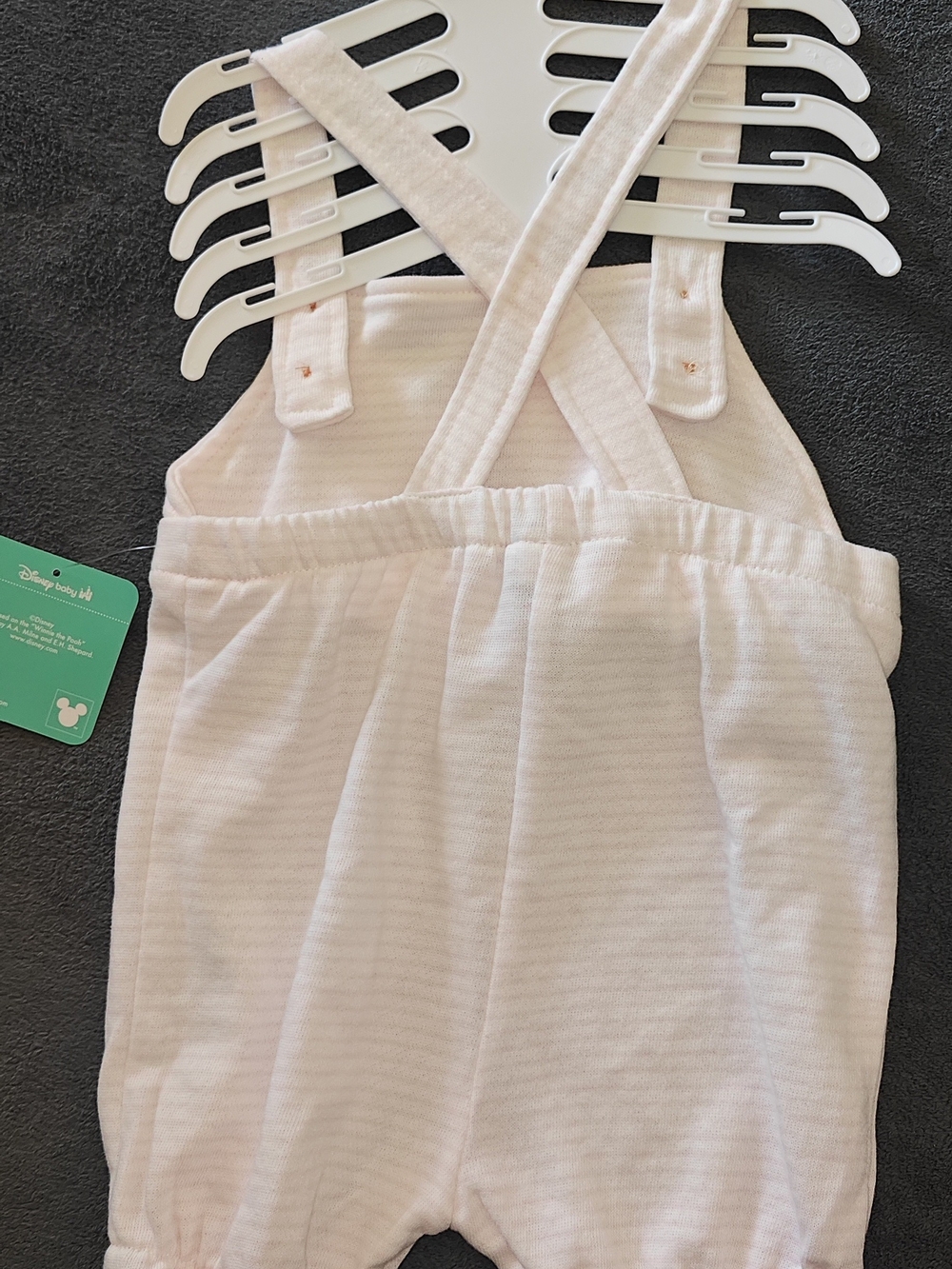 Disney Light Pink Striped Baby Underwear Romper with Crossback Straps